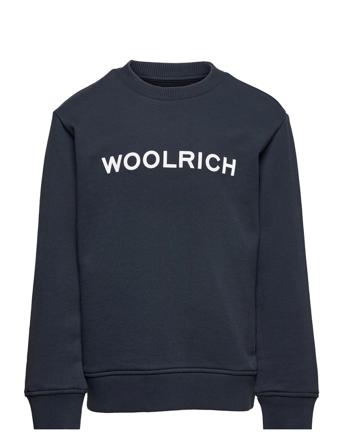 Logo Crewneck Sweatshirt Blue WOOLRICH