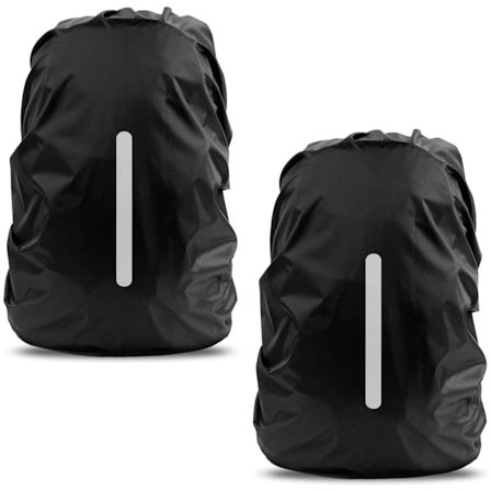 2-pack regnskydd för skolryggsäck, vattentätt regnskydd för utomhusbruk, camping, vandring, ryggsäck med reflexremsor