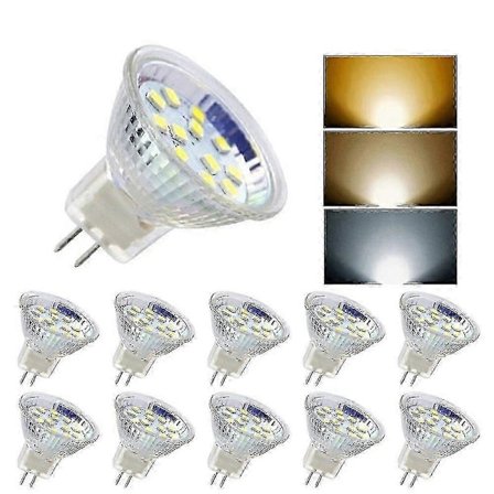 10 stk. Mr11 lyspærer 3w/5w Ac/dc12v-24v Led Gu4 Bi-pin sokkelpærer