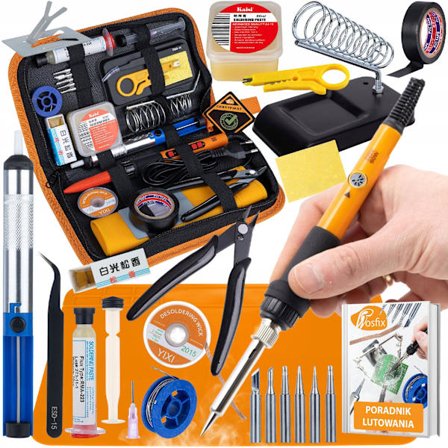 Juotossetti Max 14-In-1 – Ammattilaisen 60W Juotin Säädöllä | Silikonimatto | Työkalut | Elektroniikkaan, DIY