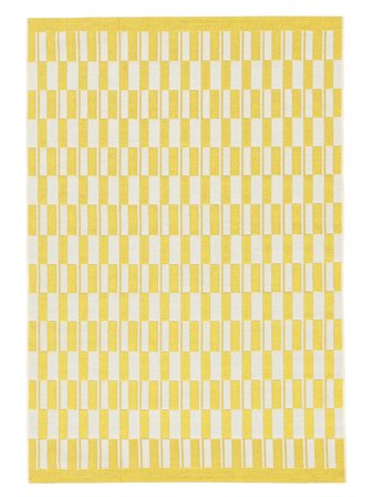 Pino Tapis D’intérieur/Extérieur Lavable 140X200 Petit Jaune/Blanc