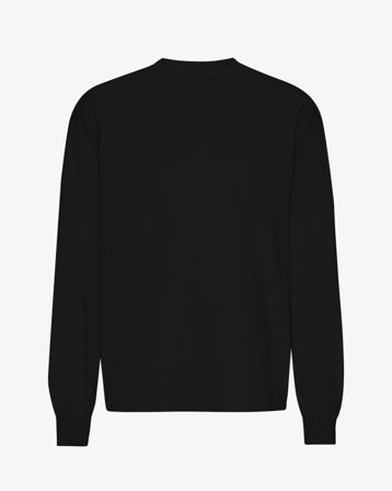 Oversized Organic LS T-Shirt - Deep Black L