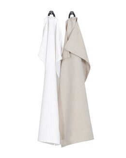 Kjøkkenhåndkle Bianca 2-pk resirkulert Sand