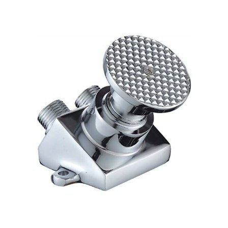 Modern fotlänk kran, pedal livsmedelsfabrik tvättställ kranar sjukhusventil pedal kallt vatten kran singel pedal koppar kropp kran omkopplare, Sunny