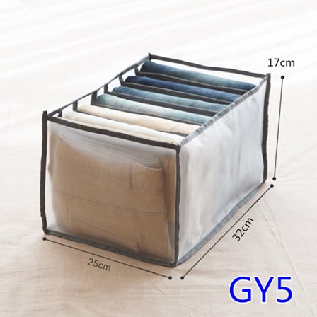 Jeansfack Förvaringslåda Garderob Kläder Strumpor Låda Vit 32*25*17CM