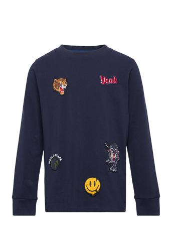 Tndave L_S Tee T-shirts Long-sleeved T-shirts Sininen The New
