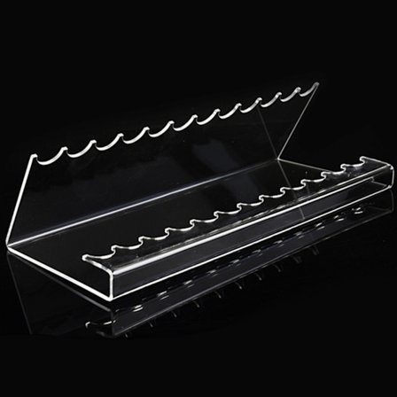 Multifunksjonelt akryl penneholder display stativ Akryl penn display stativ 12-spors øyenbryn penn stativ Makeup børste stativ