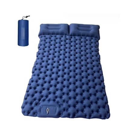 Uppblåsbar Campingmadrass för 2 Personer, Portabel Självuppblåsande Campingmadrass med Inbyggd Luftpump, Camping Vandring Resor - RWMatellas gonflabl