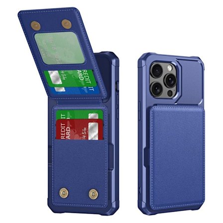 ZM11 iPhone 14 Pro Card Holder Wallet Case - Blue