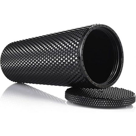 Studsad Tumbler med Lock och Sugrör, Återanvändbar Mugg med Sugrör Lock, Plastvattenflaska, Iskaffe Resemugg - Svart