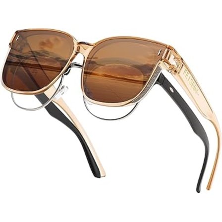 Solglasögon Passar Över Glasögon Överdimensionerade Polariserade Glänsande för Kvinnor Solglasögon UV400 B0269