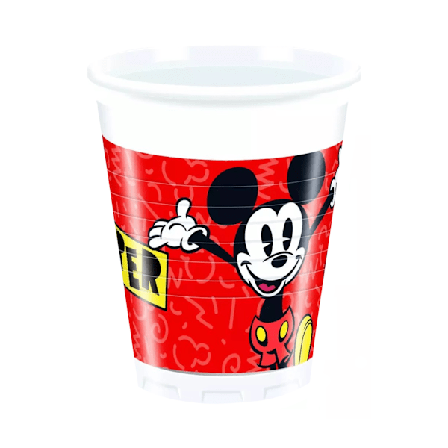 Disney Super Cool Mickey Mouse Engångsmugg (Förpackning om 8) En Storlek
