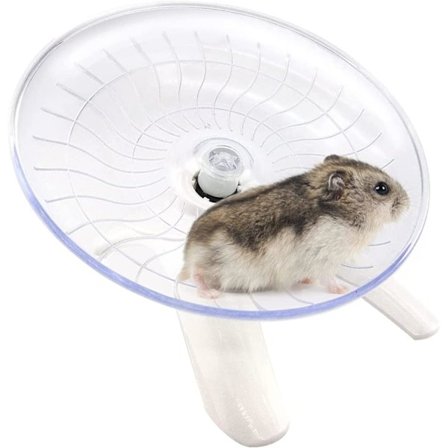 Lille dyrehjul, hamsterhjul, hamster motionshjul, lydløst hamster motionshjul, hamster løbehjul til hamster og små dyr (hvid)