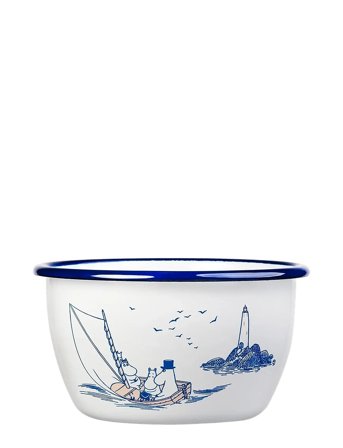 Moomin Enamel Bowl Home Tableware Bowls Breakfast Bowls White Muurla