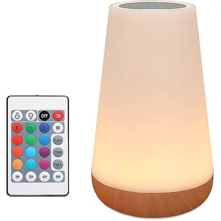 LED Natlampe, Smart Sengebordlampe, Berøringsstyring, Dæmpbar, USB Genopladelig, Bærbar, Farveskiftende RGB Til Mænd Kvinder Børn, Soveværelse, 