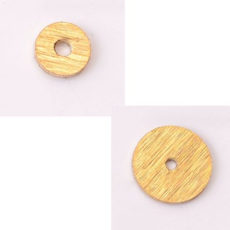 400st Mässing Heishi Pärlor Guld Spacer Beads Mässing Platt Rund