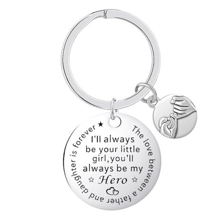Pappa Presenter Från Dotter Pappa Nyckelring Födelsedag Fars Dag Present Till Pappa - Jag Kommer Alltid Vara Din Lilla Flicka, Du Kommer Alltid Vara 