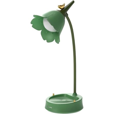 LED Blomsterlampe Trådløs Bordlampe, 3 Farvetilstande Skrivebordslamper til Soveværelse, Sød Skrivebordslampe Touchlamper Sengelampe, Genopladelig 