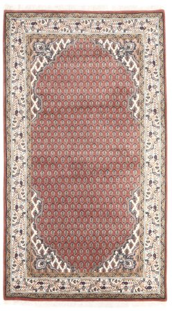 Tapis D'orient Mir Indo 92X164 Rouge/Beige (Laine, Inde)
