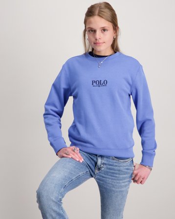 Polo Ralph Lauren Logo French Terry Sweatshirt Blå Tröjor Tjej - Kids Brand Store