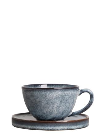 Mug & Plate Jade Home Tableware Cups & Mugs Coffee Cups Blå ByOn