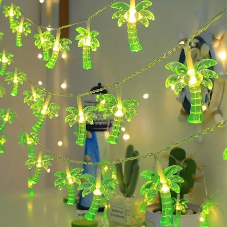 Kokospalmsfe-lampa, batterimodell-6m40 lampa