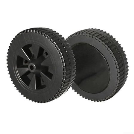 Sæt med 2 udskiftningshjul i plastik til 175 mm grill