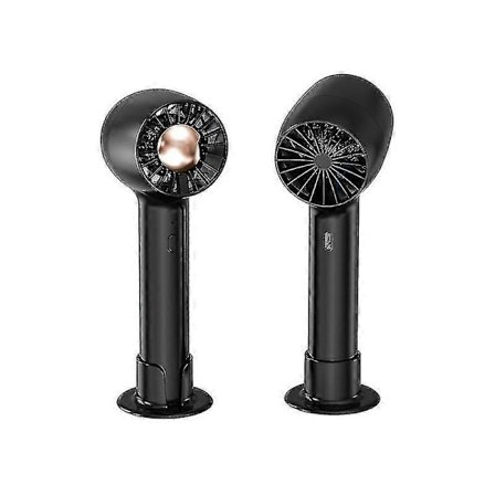 Kädessä pidettävä minituuletin, pieni taskutuuletin, seisova käsituuletin, minituuletin - VÄRI: Musta