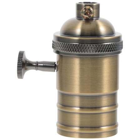 Vintage Messing Kobber Lampefot med Bryter Sokkelholder for Retro Edison Stil Pære E27