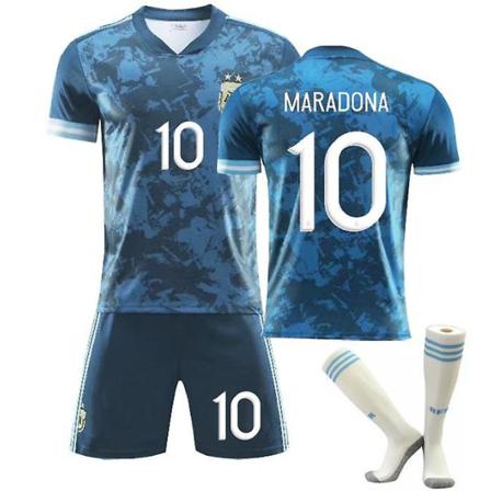 Maradona Jersey Nummer 10 Argentina Retro 1986 Kit Xxl Dark Blue