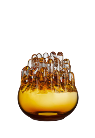 Kosta Boda Ljuslykta Polar Dekoration Guld H : 20cm