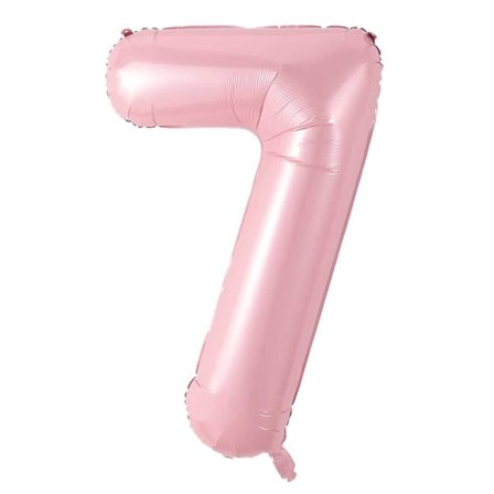Enorm 102 cm siffer ballong rosa nummer 7 ballong