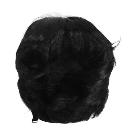 Miesten musta lyhyt suora peruukki Cosplay-juhliin, lämmönkestävä synteettinen keskijakauksen peruukki päivittäiseen käyttöön