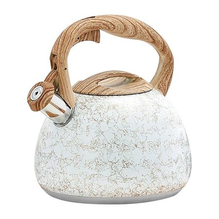 Vihellyskannu Ruostumattomasta Teräksestä Viivakuvioinen Vedenkeitin