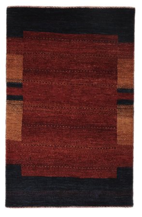 Hand Knotted Persian Loribaft Fine Persia Rug 82X127 Black/Dark Red