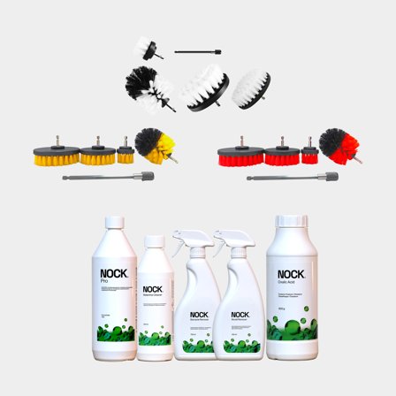 Stora båtvårdspaketet för höst & vår NOCK, båtar upp till 35 fot (hav), med antistatisk allrengöring, 1 liter + vattenlinjerengöring, 500 ml + snäck-