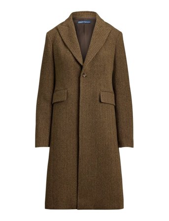 Wool-Blend Herringb Coat Brown Polo Ralph Lauren