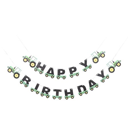 Traktor fødselsdagsbannere Traktor fødselsdagsfestartikler Traktor guirlande Fødselsdagsfest rekvisitter