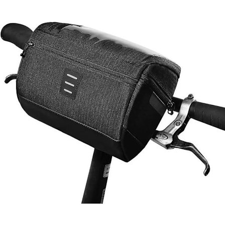 Polkupyörän ohjaustankolaukku, vedenpitävä polkupyöräkori etulaukku kosketusnäytöllä varustetulla puhelintelineellä, maantiepyöräilyyn 3 litran 