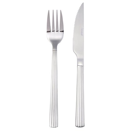 Aida Groovy grillbestik 8 dele - Sølv | KitchenOne