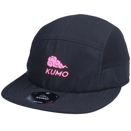 Kumo - Černá 5panel Kšiltovka - Logo Neon Pink Cloudfit Black 5-Panel @ Hatstore