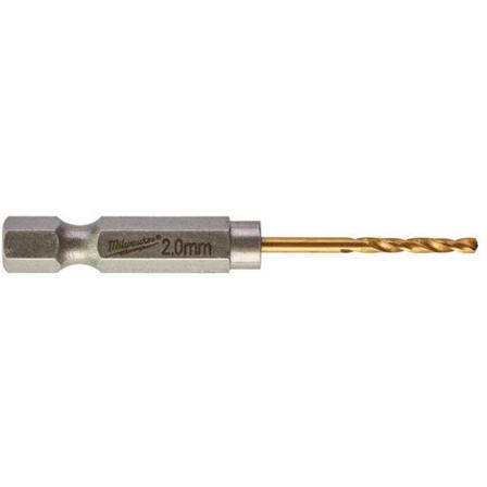 Milwaukee SHOCKWAVE Red Hex HSS-G TIN Metalbor 2-pak 2 mm, Maskintilbehør & forbrugsvarer