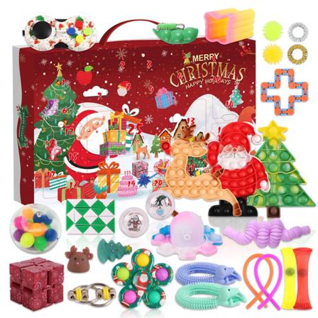 24 dager/sett Fidget Toys Jule-adventskalenderpakke Anti Stress Toy Kit Stress Relief Figet Toy Blind Box Barnejulegave style 10