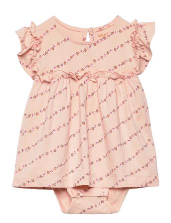 Sgjessica Shellstripe Ss Dress Dresses & Skirts Dresses Baby Dresses Short-sleeved Baby Dresses Vaaleanpunainen Soft Gallery
