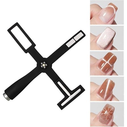 Magnet för Gel Polish | 5-i-1 Nagel Cat Eye Gel Magnet i Korsform | Nagel