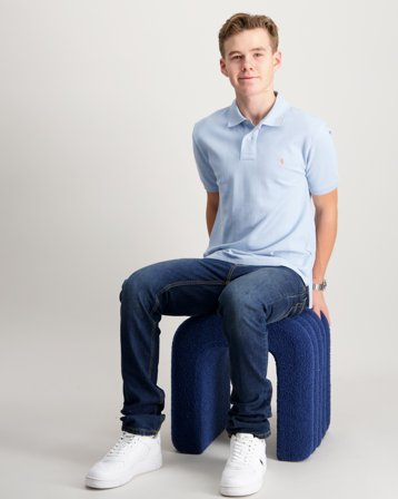 Polo Ralph Lauren Classic Fit Cotton Mesh Polo Shirt Blau Hemden Jungen - Kids Brand Store