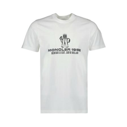 Moncler, T-Shirts Biały, Mężczyzna, Rozmiar: M