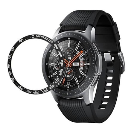 Samsung Galaxy Watch (46mm) aluminum legering styling etui - Sort