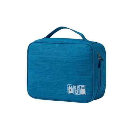 Digital oppbevaringsveske USB-kabelvesker BLÅ