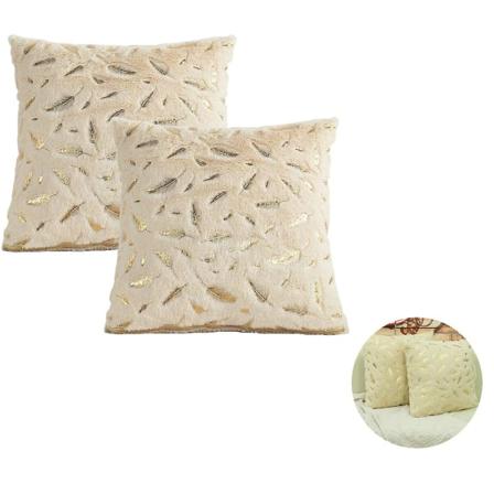 2st Soffa Kudde-c Super Mjuk fjäderlätt Gul 43*43cm Örngott (reklamrabattprodukt)